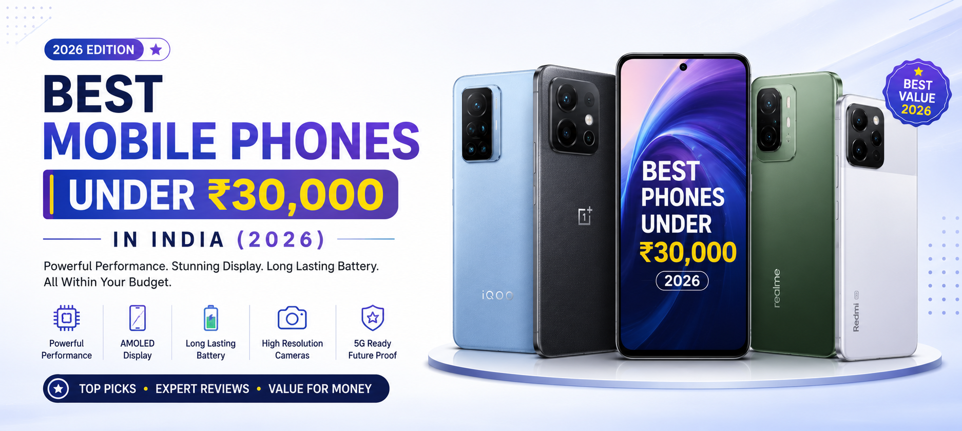 Best Mobile Phones Under ₹30,000 in India (2026)