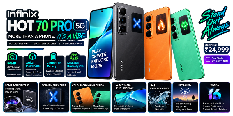 Infinix Hot 70 Pro 5G Review: Specs & Price India (2026)