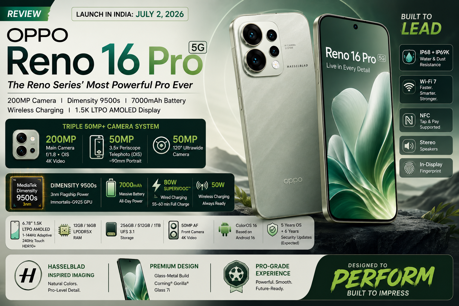 OPPO Reno 16 Pro 5G: Specs, Price & Launch India (2026)