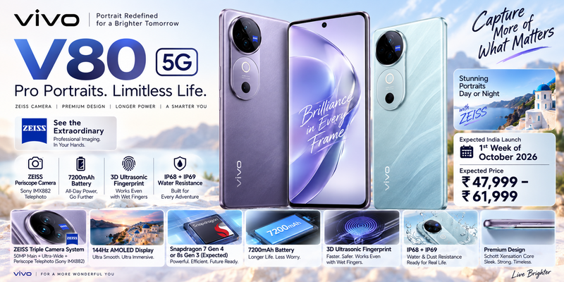 Vivo V80 5G: Expected Price, Specs & Launch India (2026)