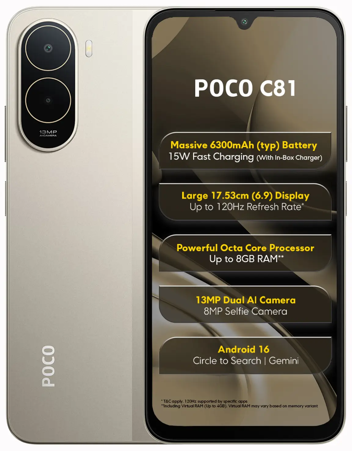 Poco C81 Back Cover