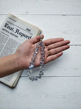Crystal Clear Beaded Phone Charm – Elegant & Durable
