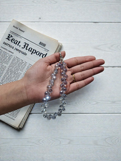 Crystal Clear Beaded Phone Charm – Elegant & Durable