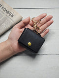 Premium Black Leather Key Holder Keychain – Minimal & Luxury Design