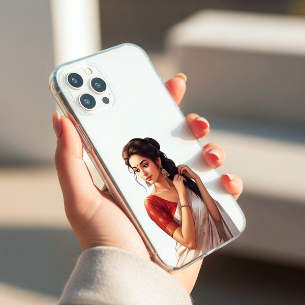 Saree Lady Silicon Mobile Case - Cover Stall
