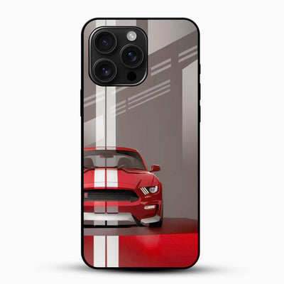 Mustang Car Glass Mobile Case – Premium Muscle Car Design