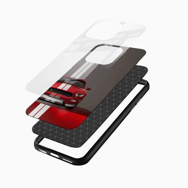 Mustang Car Glass Mobile Case – Premium Muscle Car Design - Cover Stall