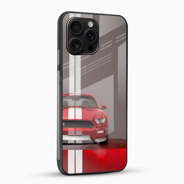 Mustang Car Glass Mobile Case – Premium Muscle Car Design - Cover Stall