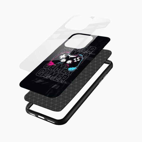 Gamer Neon Controller Glass Mobile Cover – Gaming Aesthetic Design - Cover Stall