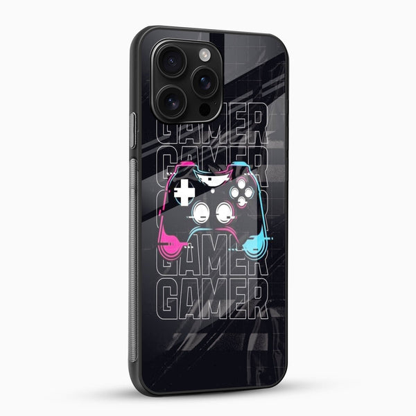 Gamer Neon Controller Glass Mobile Cover – Gaming Aesthetic Design - Cover Stall