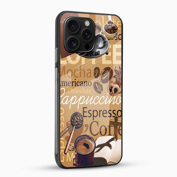 Espresso Coffee Glass Mobile Cover – Café Menu Aesthetic Design - Cover Stall
