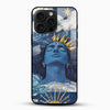 Mahadev Shiva blue glass mobile cover with divine artwork