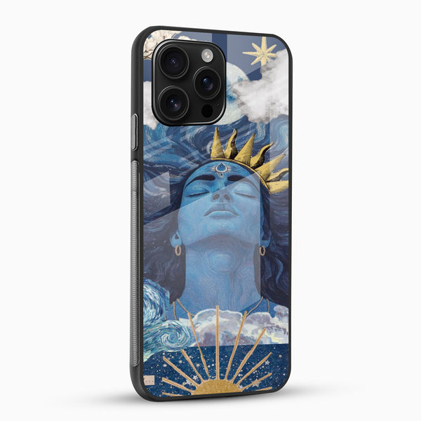 Lord Shiva artistic design printed on premium glass mobile cover