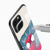 Spider-Man superhero cartoon design glass mobile case