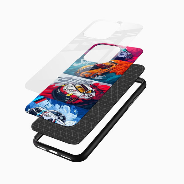 Supercar Racing Glass Mobile Cover – Sports Car & Speed Art Design - Cover Stall