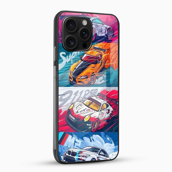 Supercar Racing Glass Mobile Cover – Sports Car & Speed Art Design - Cover Stall