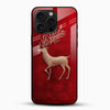 Red deer glass mobile cover with elegant antler artwork