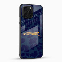 Blue Leopard Glass Mobile Cover – Wild & Stylish Design
