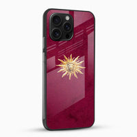 Golden Lion Sun Glass Mobile Cover – Royal Burgundy Design