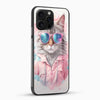Cool Cat Glass Mobile Case – Fun & Trendy Aesthetic Design - Cover Stall