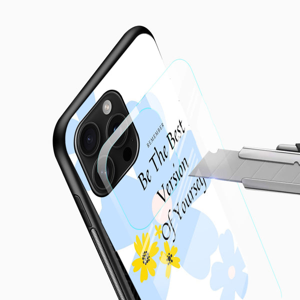 Be The Best Version Glass Mobile Case - Cover Stall