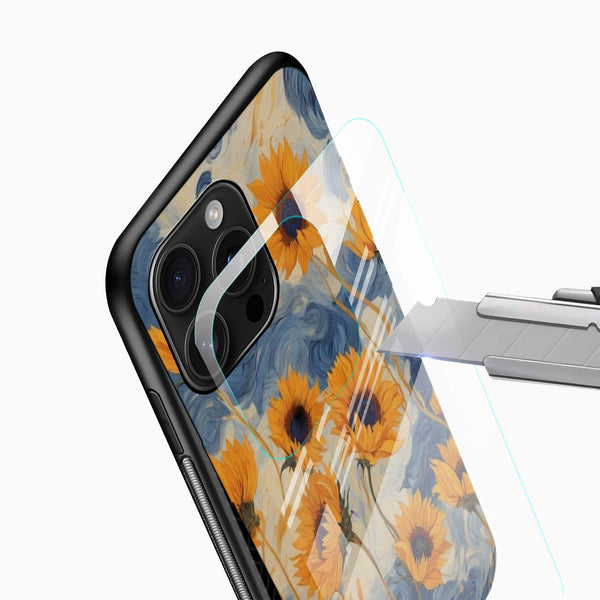Sunflower Art Glass Mobile Case - Cover Stall
