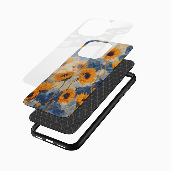 Sunflower Art Glass Mobile Case - Cover Stall