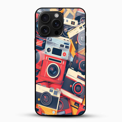 Vintage Retro Camera Glass Mobile Cover – Printed Designer Phone Case