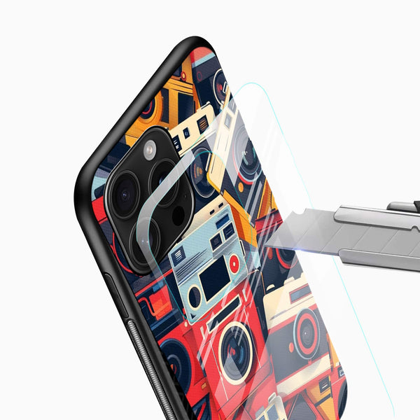 Vintage Retro Camera Glass Mobile Cover – Printed Designer Phone Case - Cover Stall