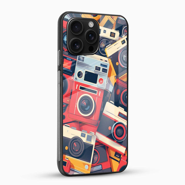 Vintage Retro Camera Glass Mobile Cover – Printed Designer Phone Case - Cover Stall