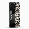 Personalized name mobile cover with stylish leopard print design