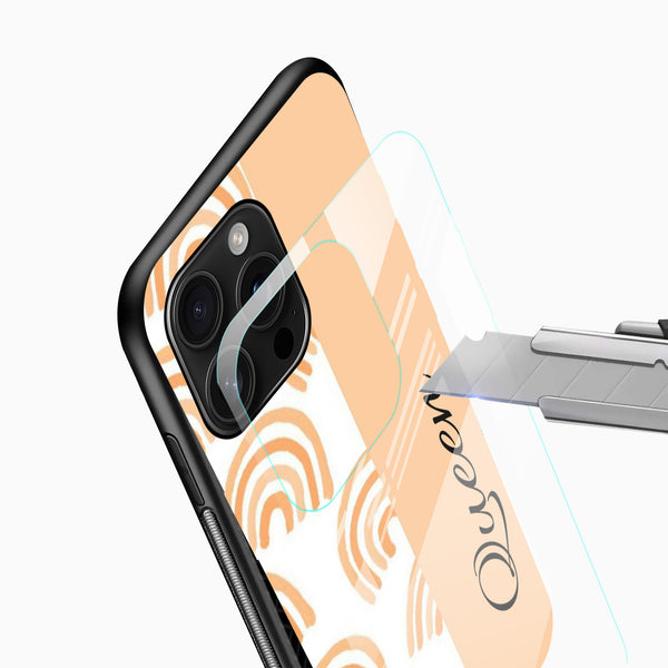 Minimalist rainbow pattern customized glass phone case