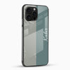 Personalized sage green mobile cover with elegant white script lettering