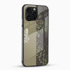 Personalized mobile cover with dark green succulent plant pattern