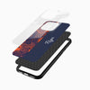 Artistic personalized mobile cover with orange marble swirls