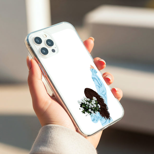 Girl with Flowers Silicon Mobile Case - Cover Stall