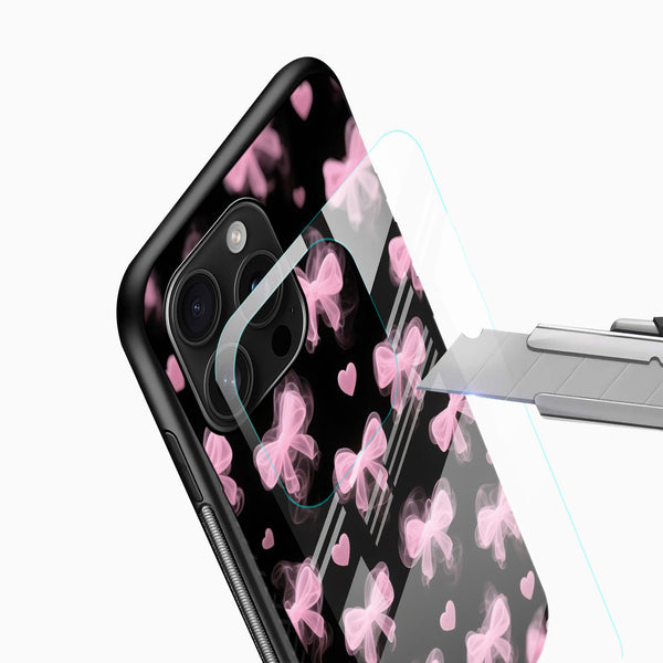 Cute Glossy Bow Glass Phone Case - Cover Stall