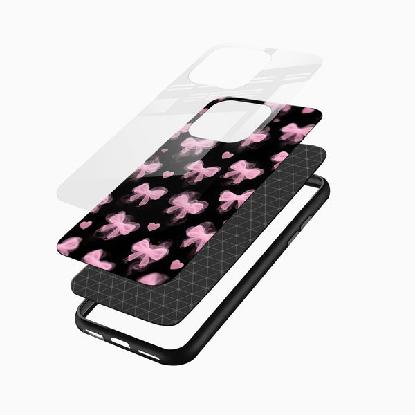 Cute Glossy Bow Glass Phone Case - Cover Stall