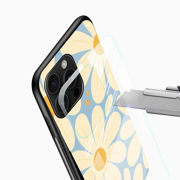 Pastel Daisy Floral Glass Mobile Cover - Cover Stall