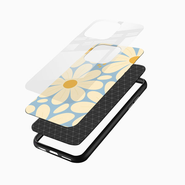 Pastel Daisy Floral Glass Mobile Cover - Cover Stall