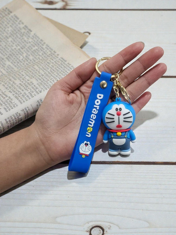 Doremon Silicone Keychain – Cute Bag & Key Charm - Cover Stall