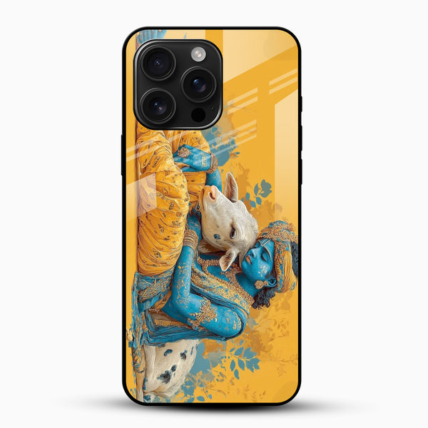 Lord Krishna Glass Mobile Case - Cover Stall