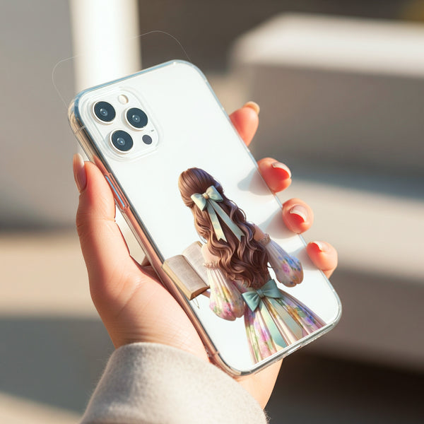 Girl with Book Silicon Mobile Case - Cover Stall