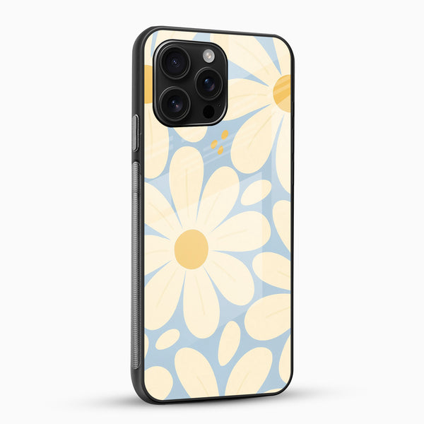 Pastel Daisy Floral Glass Mobile Cover - Cover Stall