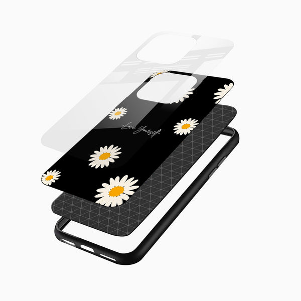 Love Yourself Daisy Glass Mobile Cover - Cover Stall