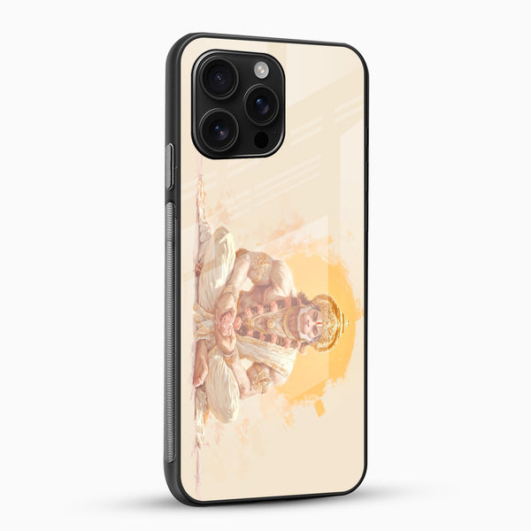 Lord Hanuman Glass Mobile Case - Cover Stall