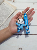Cute Panda Silicone Keychain – Cartoon Bag & Key Accessory