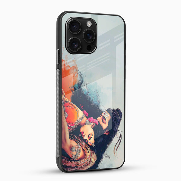 Lord Shiv Parvati Glass Mobile Case - Cover Stall