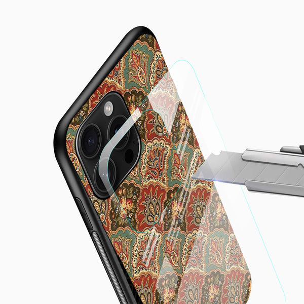 Vintage Floral Glass Mobile Case - Cover Stall