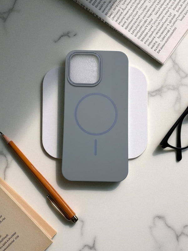 Light Grey MagSafe Soft TPU Case – Slim & Wireless Charging - Cover Stall
